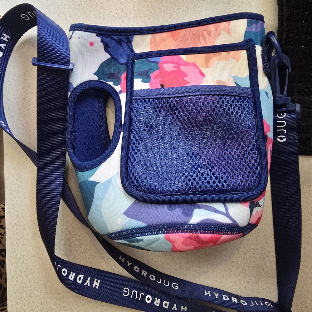 HydroJug Floral Crossbody Bag - Blue and Pink